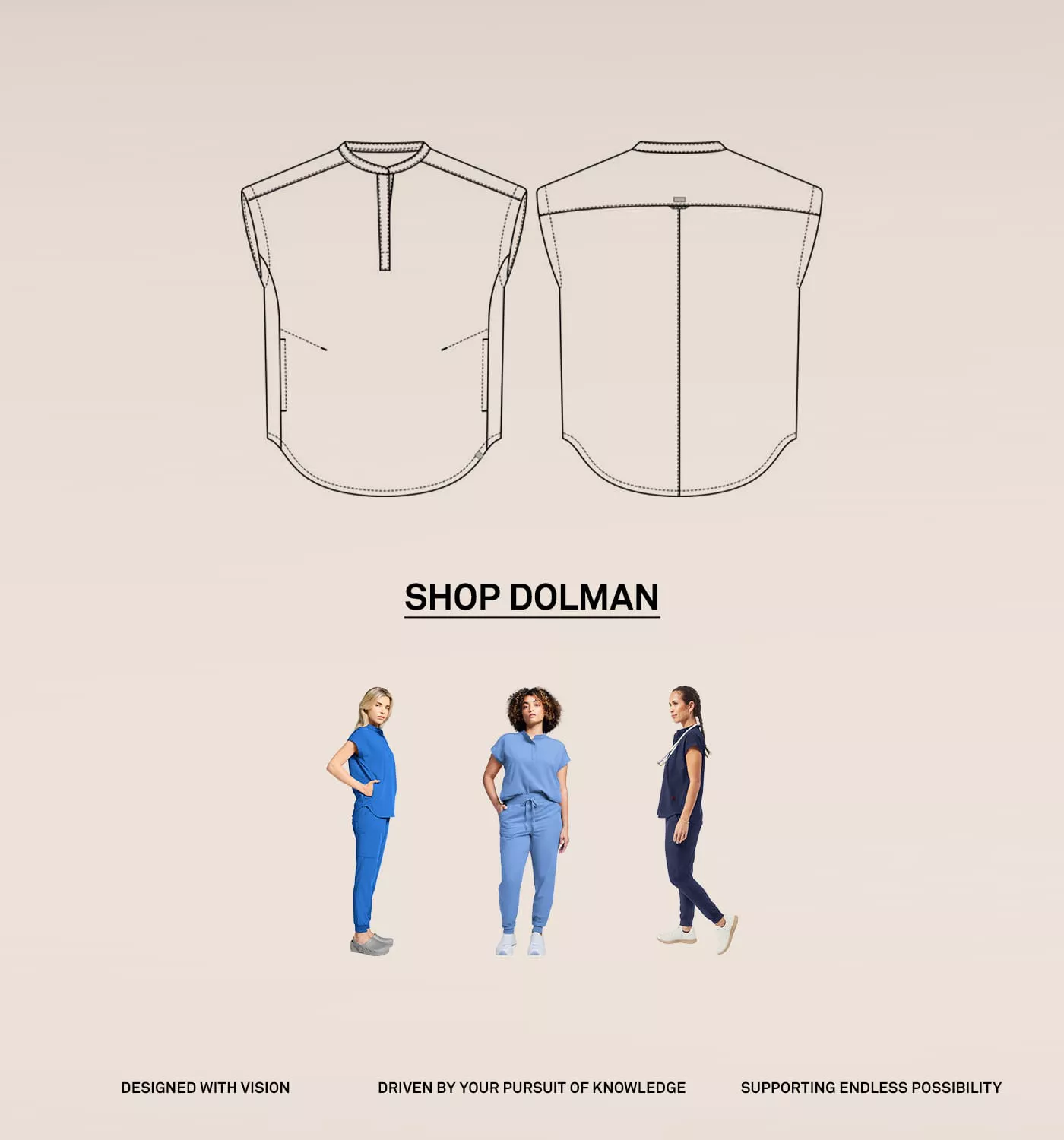 Dolman Scrub Tops