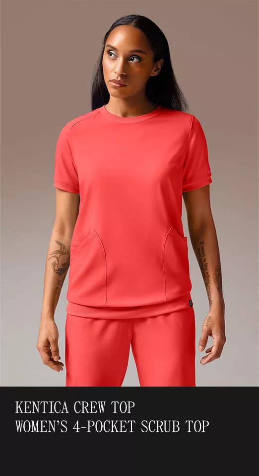 WOMEN&rsquo;S 4-POCKET SCRUB TOP