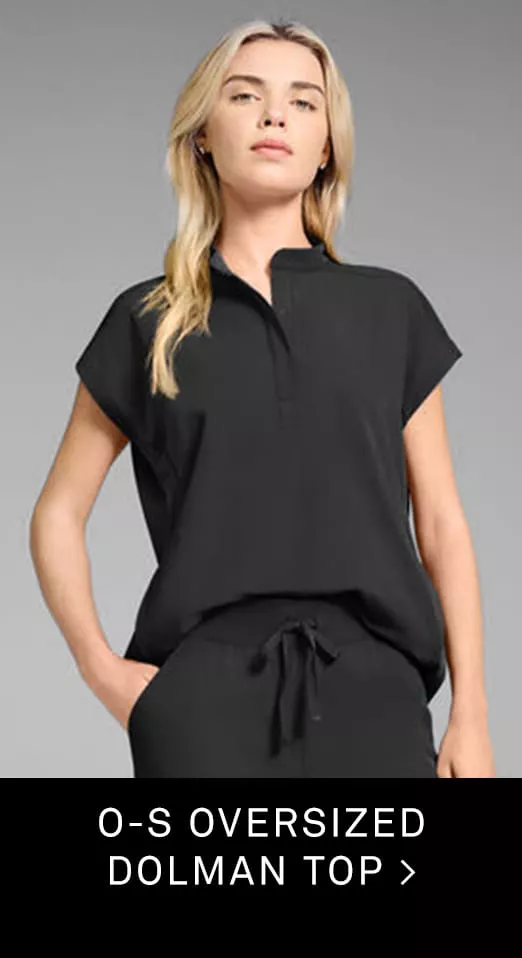 O-S Oversized Dolman Scrub Top 