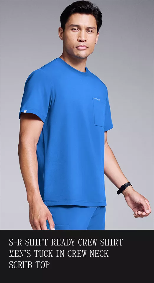 TUCK-IN CREW NECK SCRUB TOP