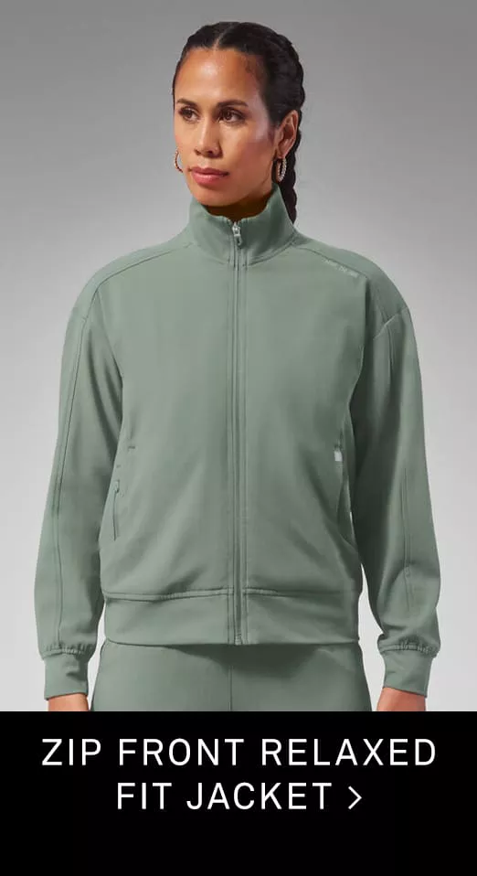 Zip Front Relaxed Fit Jacket 