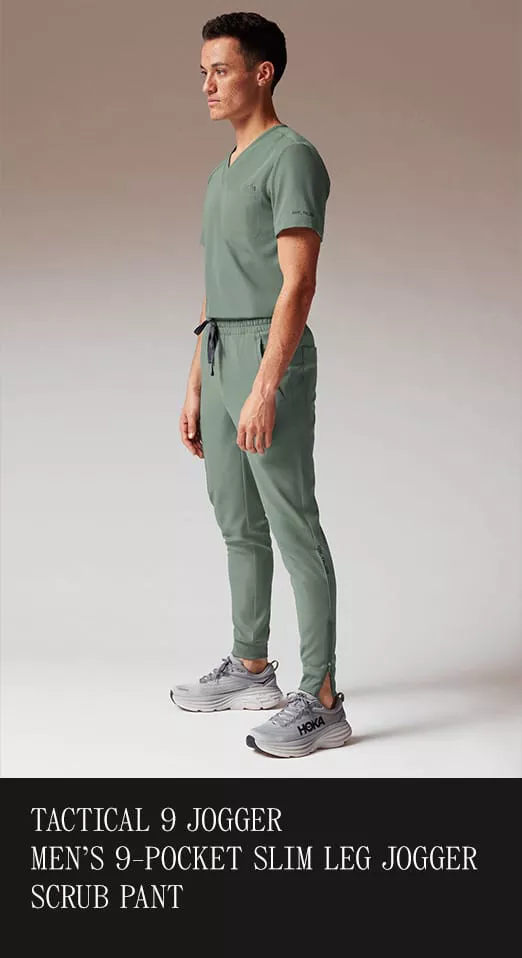 9-POCKET SLIM LEG JOGGER SCRUB PANT