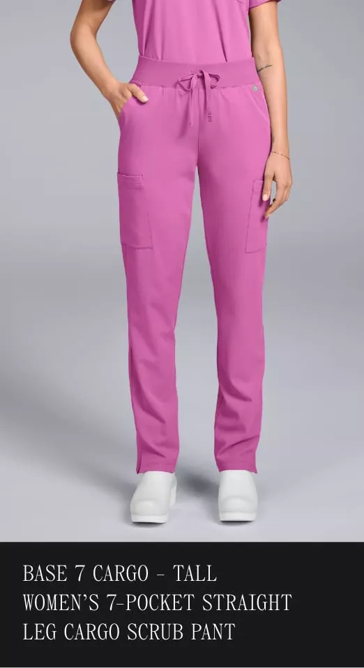 7-POCKET STRAIGHT LEG CARGO SCRUB PANT