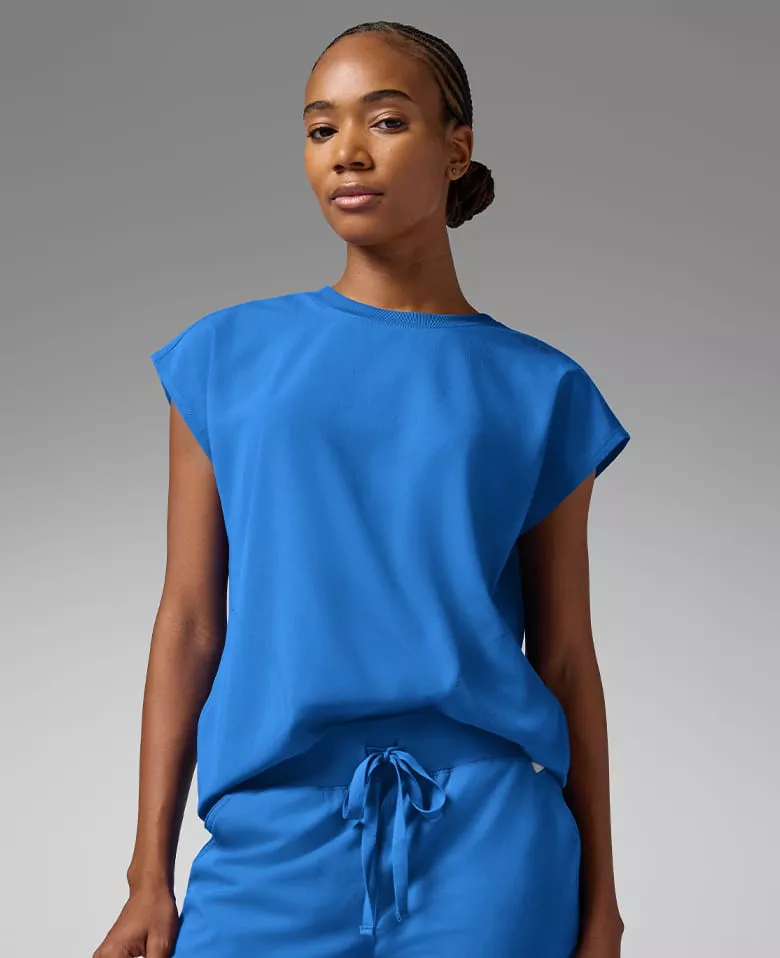 2-Pocket Relaxed Dolman Sleeve Scrub Tops 