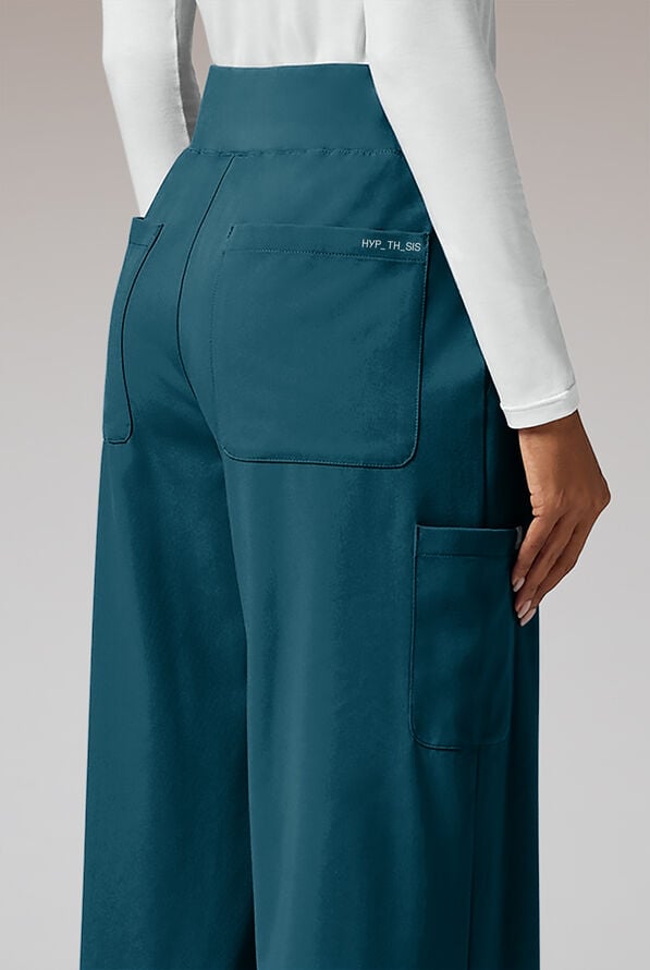 Y-Band Wide Leg Pant - Regular - Caribbean Blue - 6