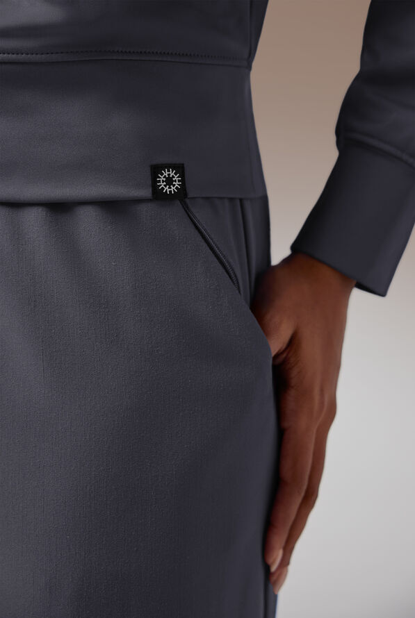 Hypothesis Omni Base Women's Knit Crew Neck Scrub Pullover - Pewter - 3