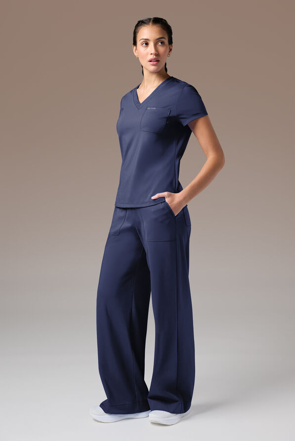 BETA K WIDE LEG PANT - Regular - Navy - 5
