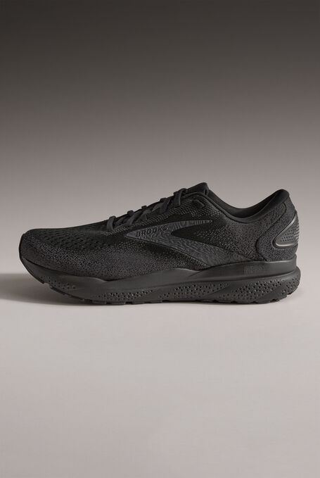 Brooks Men's Ghost 16 Black Athletic Lace Up Nursing Shoes - Black - 1