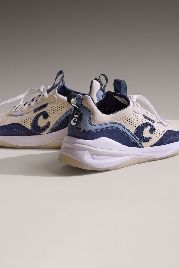 Clove Women's Strada Sand / Navy / White Athletic Lace up Shoe - null - 8