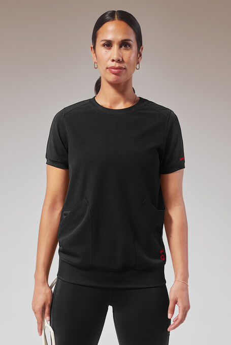 HYPOTHESIS (RED) KENTICA CREW TOP - Jet Black - 1