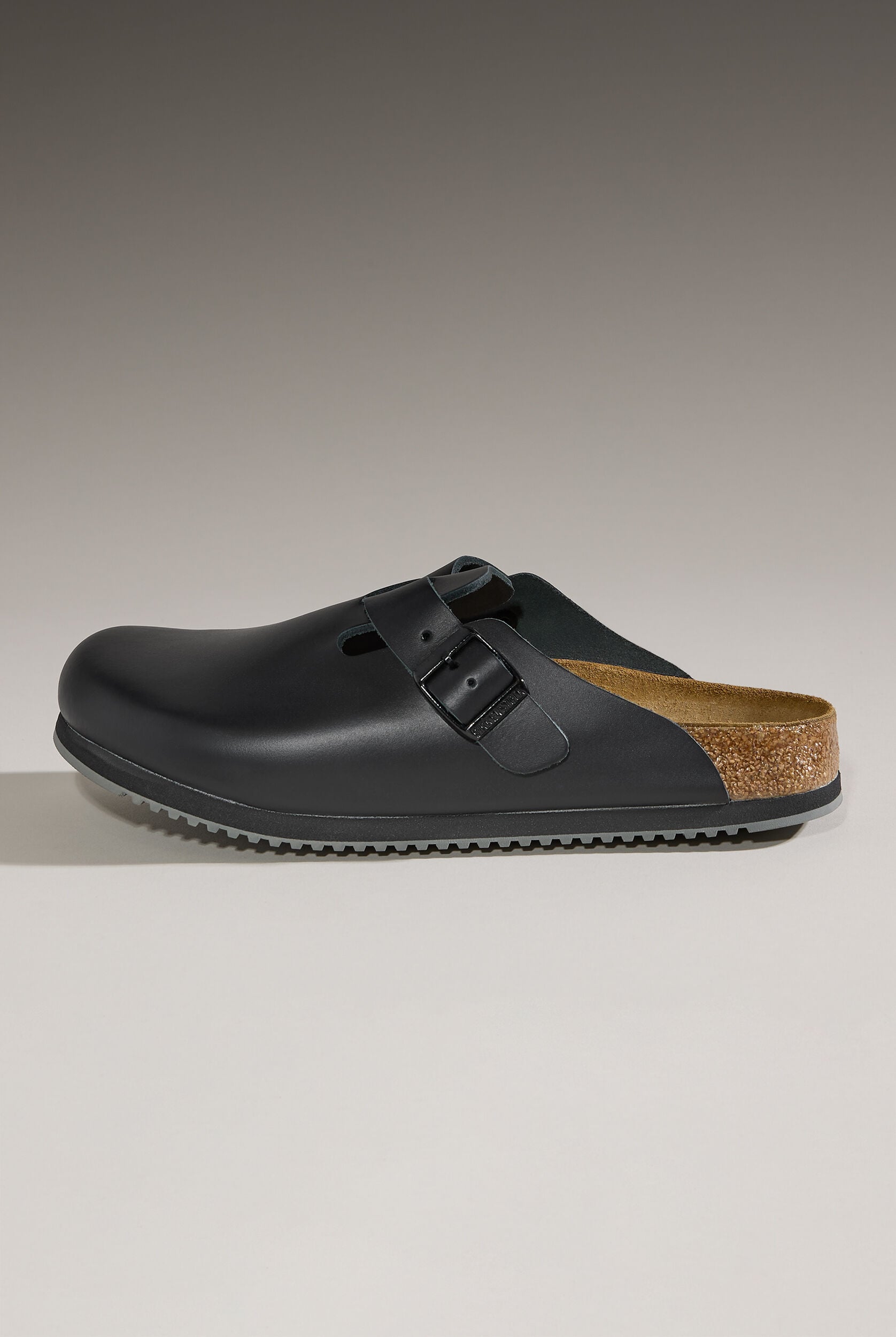 Birkenstock Unisex Boston Super Grip Black Clogs, Nursing Shoes