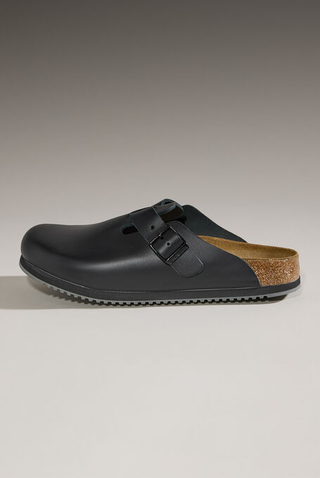 Birkenstock Unisex Boston Super Grip Black Clogs - Black - 1