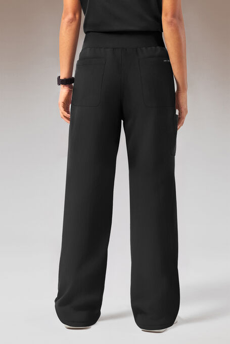 Y-Band Wide Leg Pant - Regular - Petite - Jet Black - 2