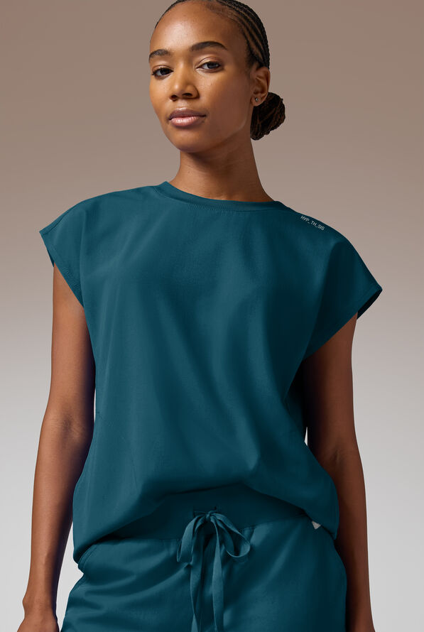 DM Crew Top - Caribbean Blue - 1