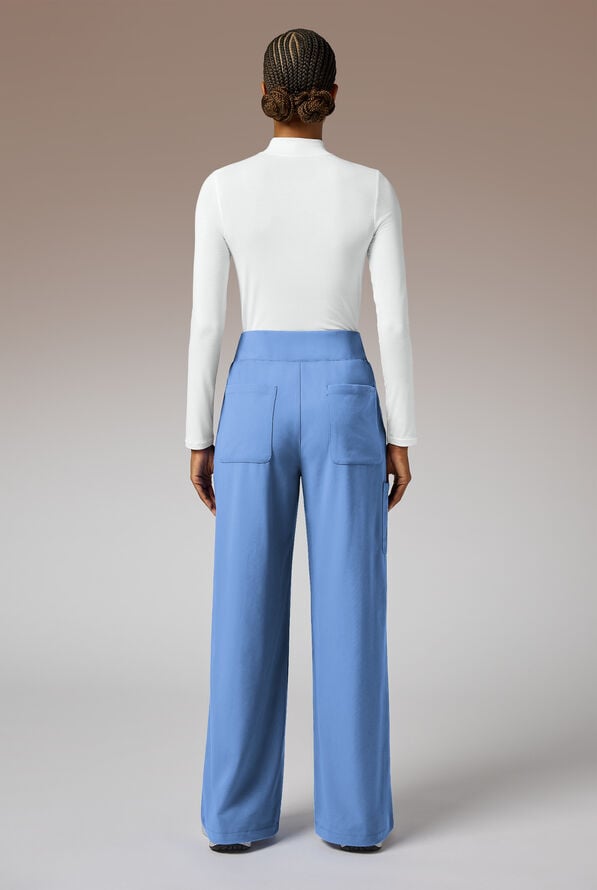 Y-Band Wide Leg Pant - Regular - Ceil Blue - 6