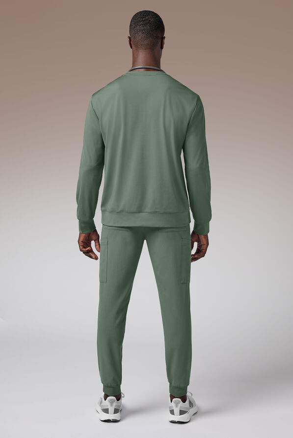 Hypothesis Omni Base Men's Knit Crew Neck Scrub Pullover - Mineral - 3