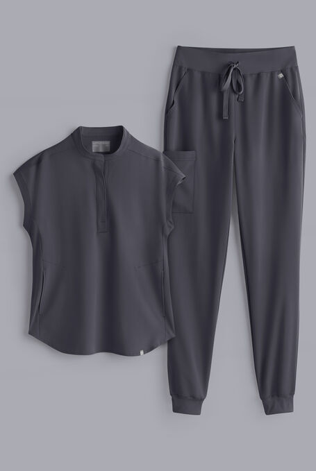 META O-S OVERSIZED Scrub Set - Pewter - 1