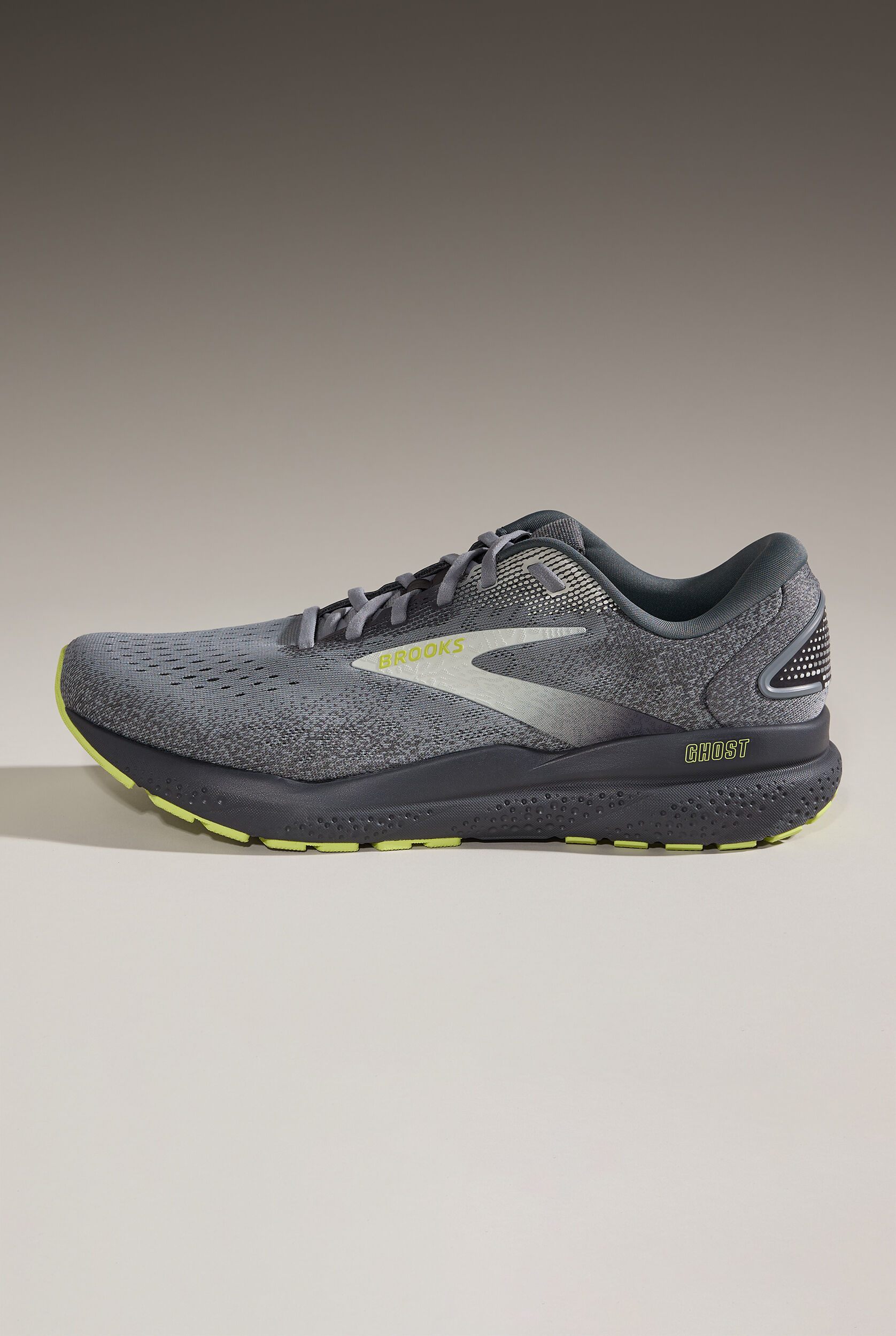Brooks Ghost 16 Running Shoes Men\'s Size 8.5 D Primer Lime Black Gray Brooks Ghost 16 B Primer/Grey/Lime Mens – Comfort Plus Footwear main image 3