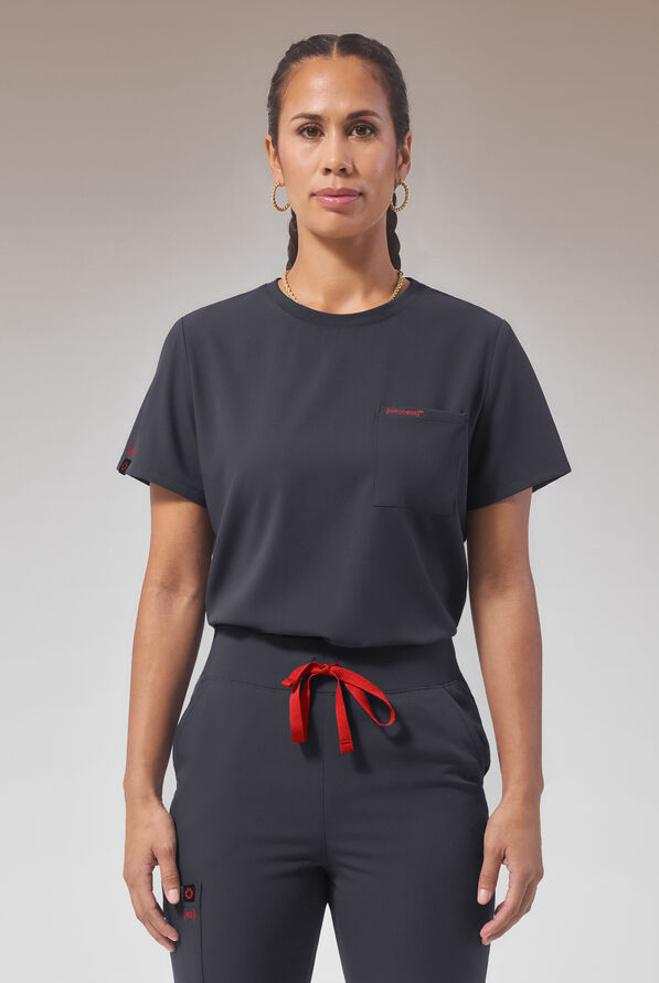 HYPOTHESIS (RED) BASE CREW SHIRT - Pewter - 1