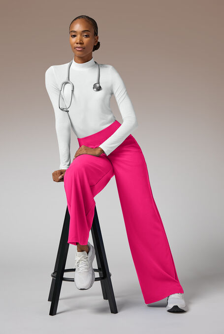 Y-Band Wide Leg Pant - Regular - Petite - Reactive Pink - 2