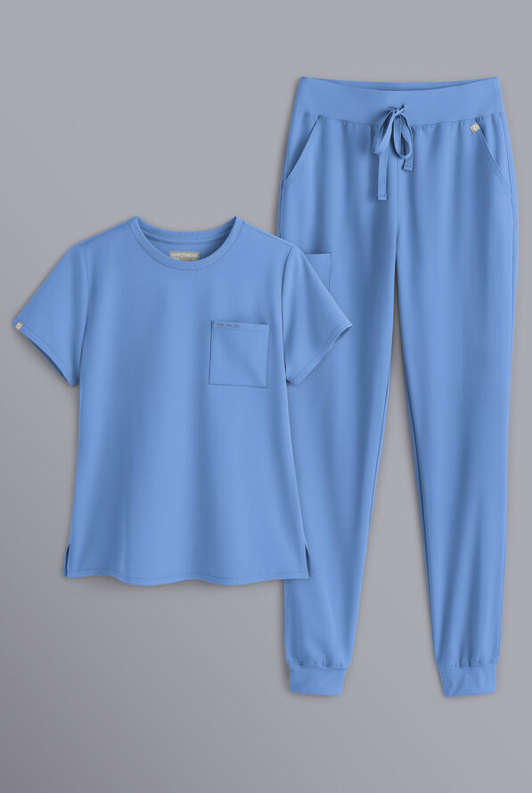 BASE CREW SCRUB SET - Ceil Blue - 1