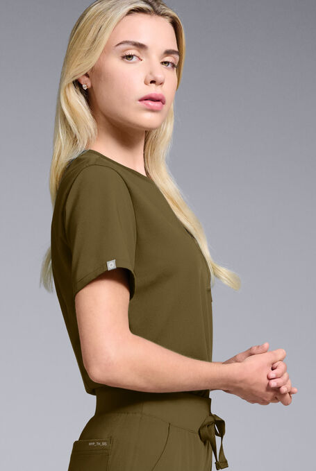 BASE CREW SHIRT - Dark Moss - 4