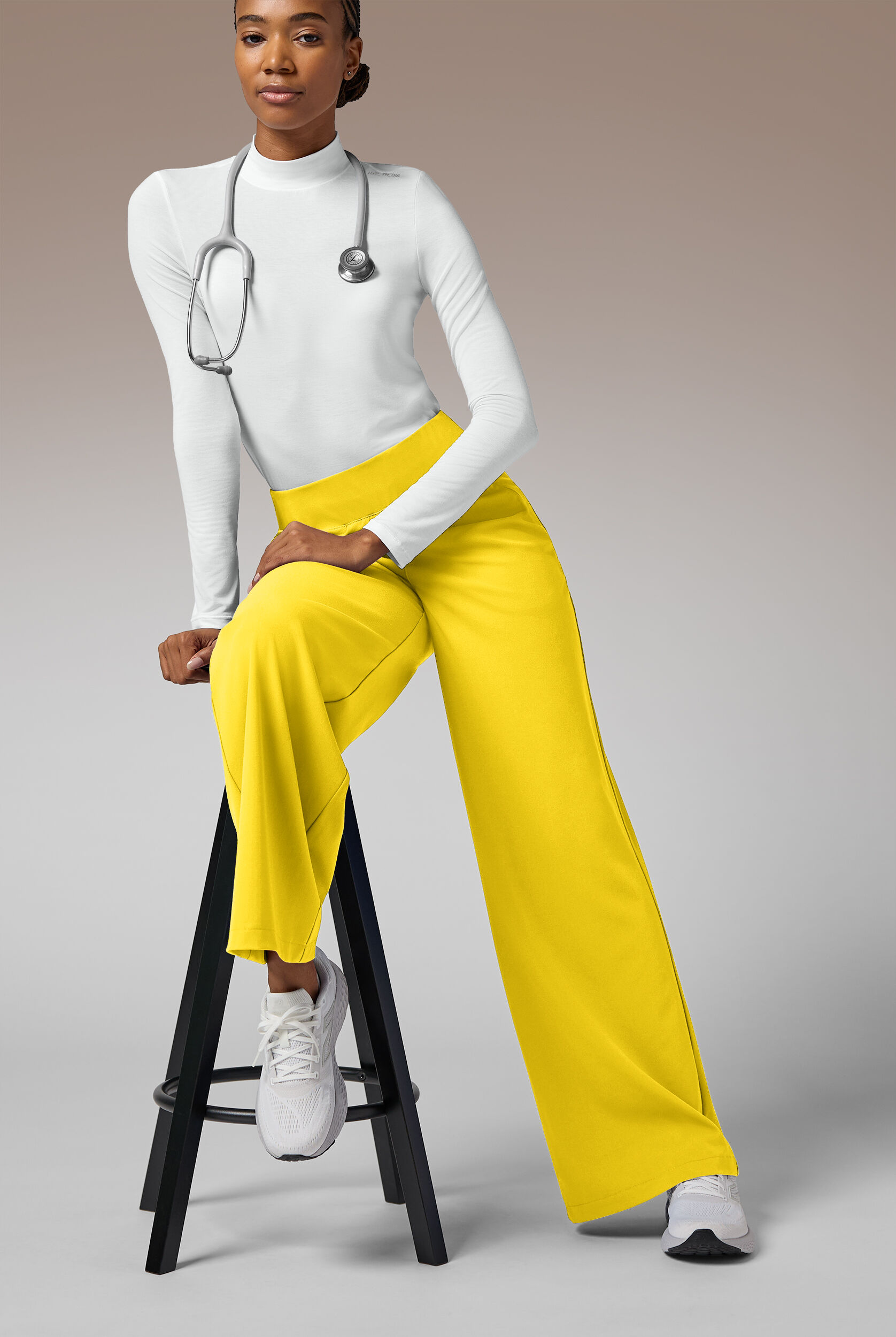 Hypothesis Women's 2-Pocket STRETCH Yoga Waistband Wide Leg Scrub Hypothesis Women's 2-Pocket STRETCH Yoga Waistband Wide Leg Scrub