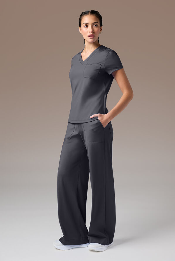 BETA K WIDE LEG PANT - Tall - Pewter - 4