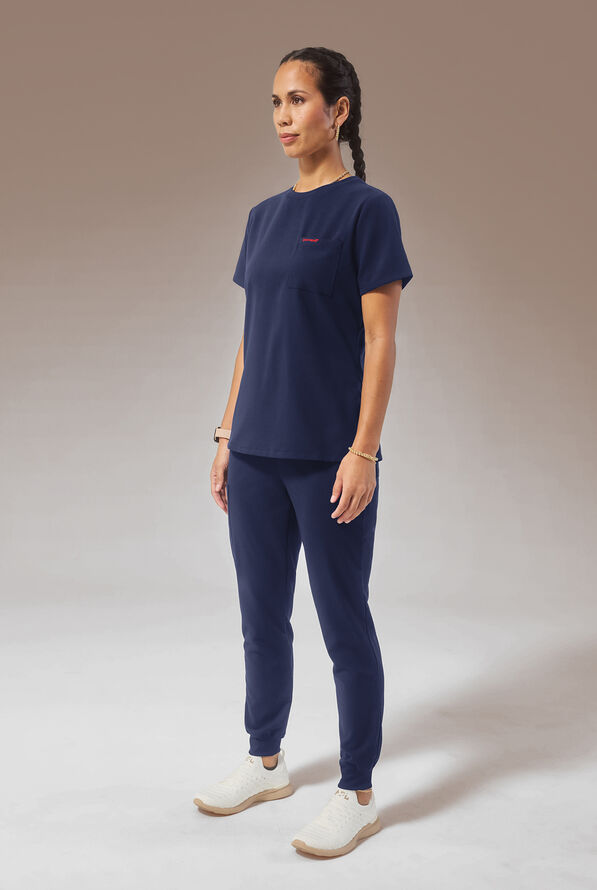 HYPOTHESIS (RED) BASE CREW SHIRT - Navy - 4