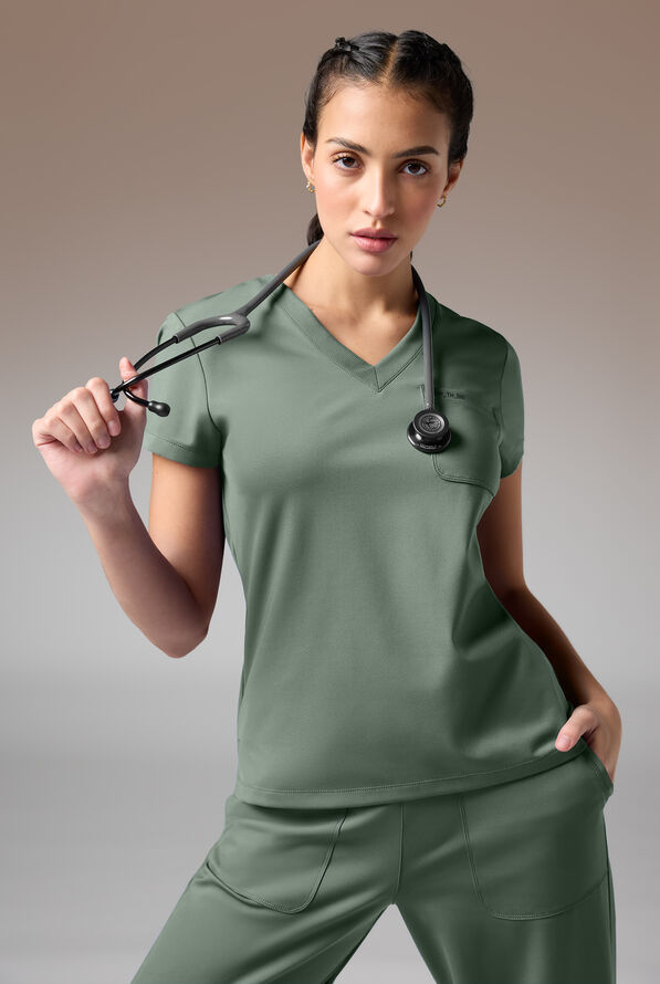 BETA K V-NECK SHIRT - Mineral - 7