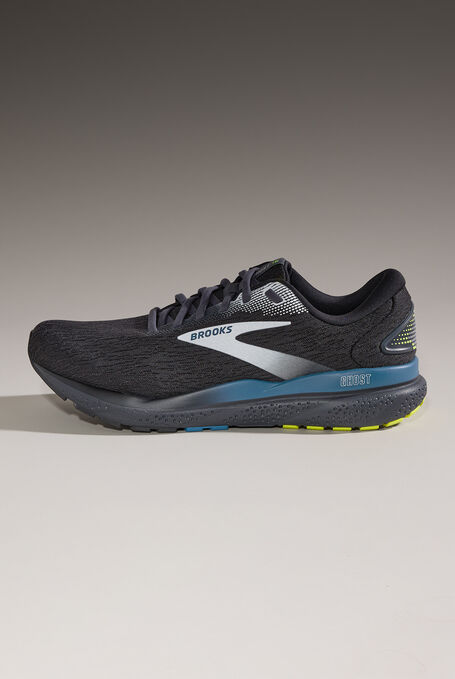 Brooks Men's Ghost 16 Black/Ebony/Blue Athletic Lace Up Nursing Shoes - null - 1