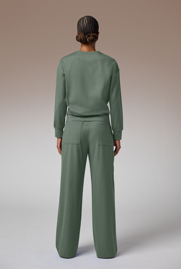 Hypothesis Omni Base Women's Knit Crew Neck Scrub Pullover - Mineral - 5