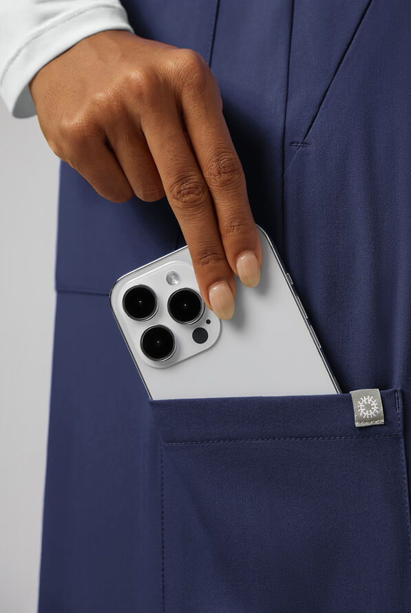 Y-Band Wide Leg Pant - Regular - Petite - Navy - 3