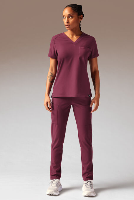 DYNAMA Y-PANT - Petite - Wine/Pewter - 4