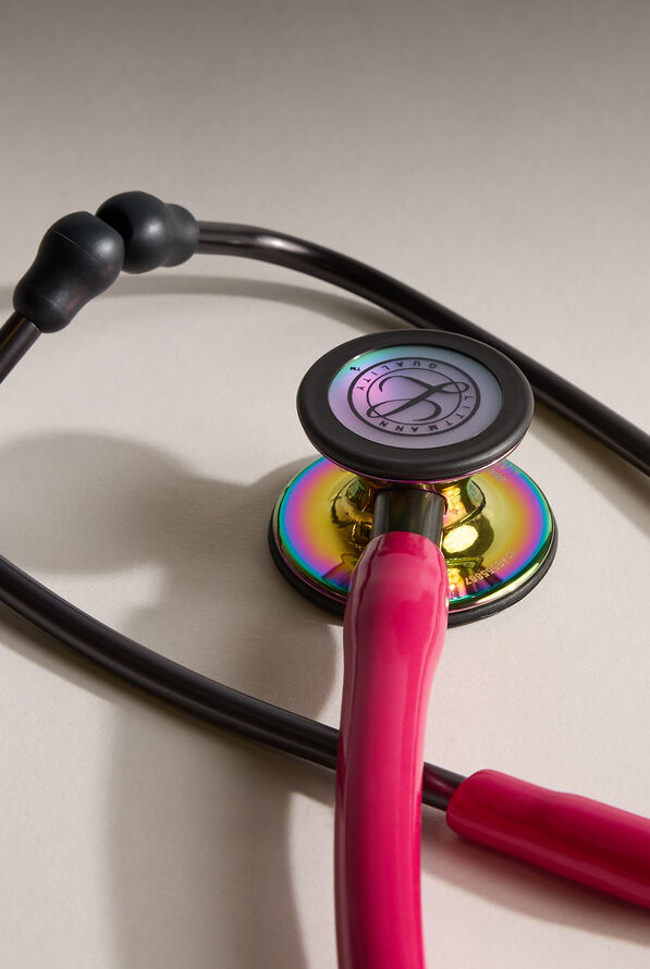 3M&trade; Littmann&reg; Cardiology IV&trade; Rainbow Finish Raspberry Tube Stethoscope - Raspberry - 4