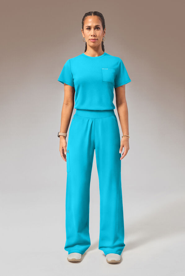 Y-Band Wide Leg Pant - Regular - Turquoise - 7