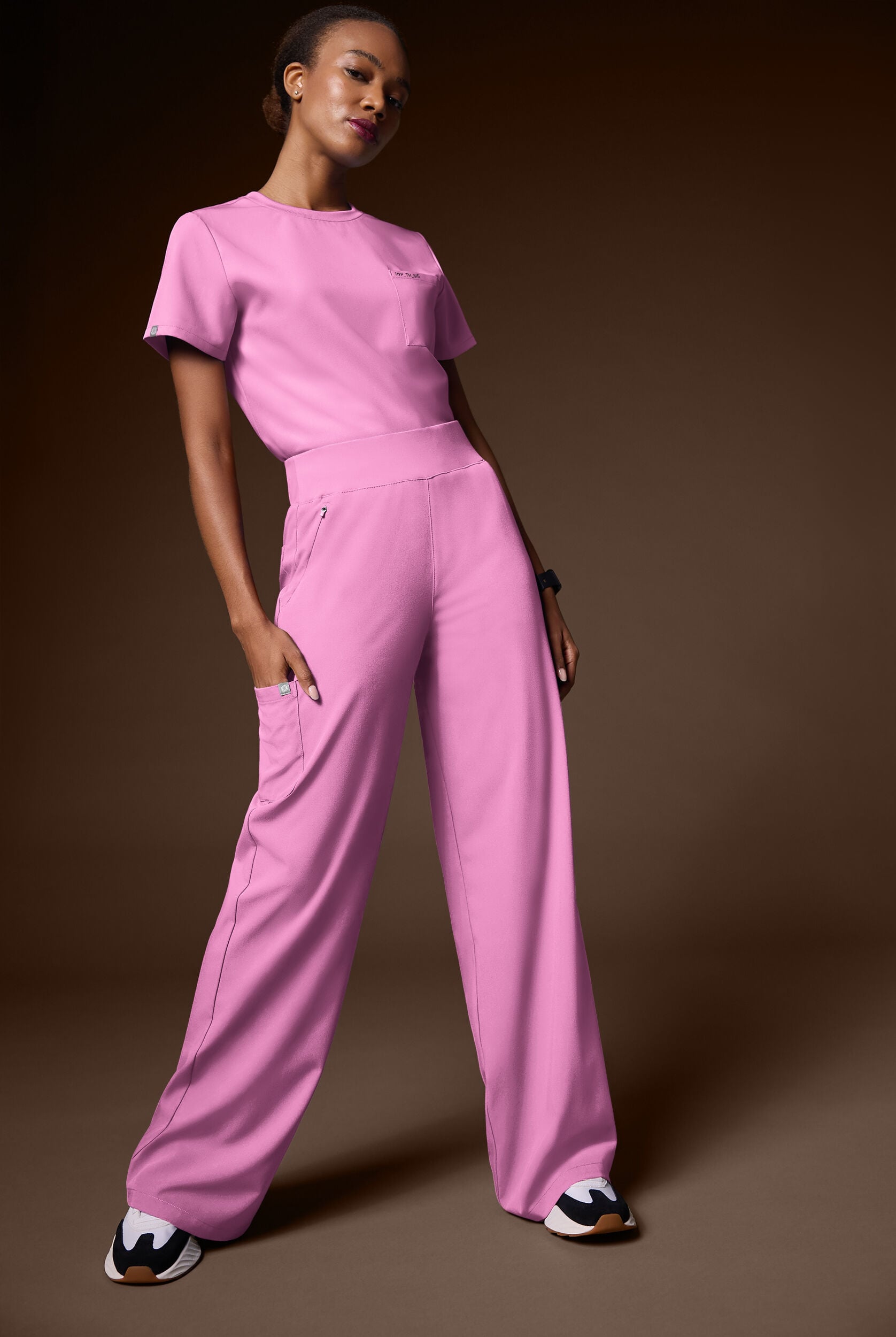 Hypothesis Y-Band Women's 6-Pocket Yoga-Style Knit Waist Wide Leg
