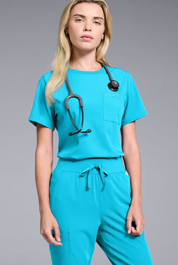 BASE CREW SHIRT - Turquoise - 1
