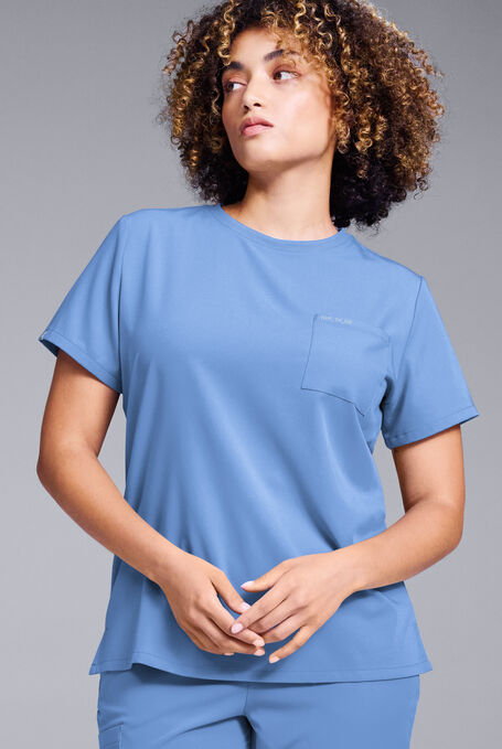 BASE CREW SHIRT - Ceil Blue - 1