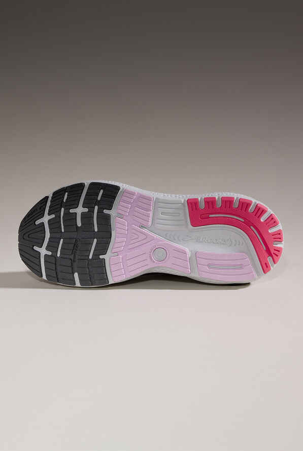 Brooks Women's Ghost 16 Black/Ebony/Raspberry Athletic Lace Up Nursing Shoes - null - 5