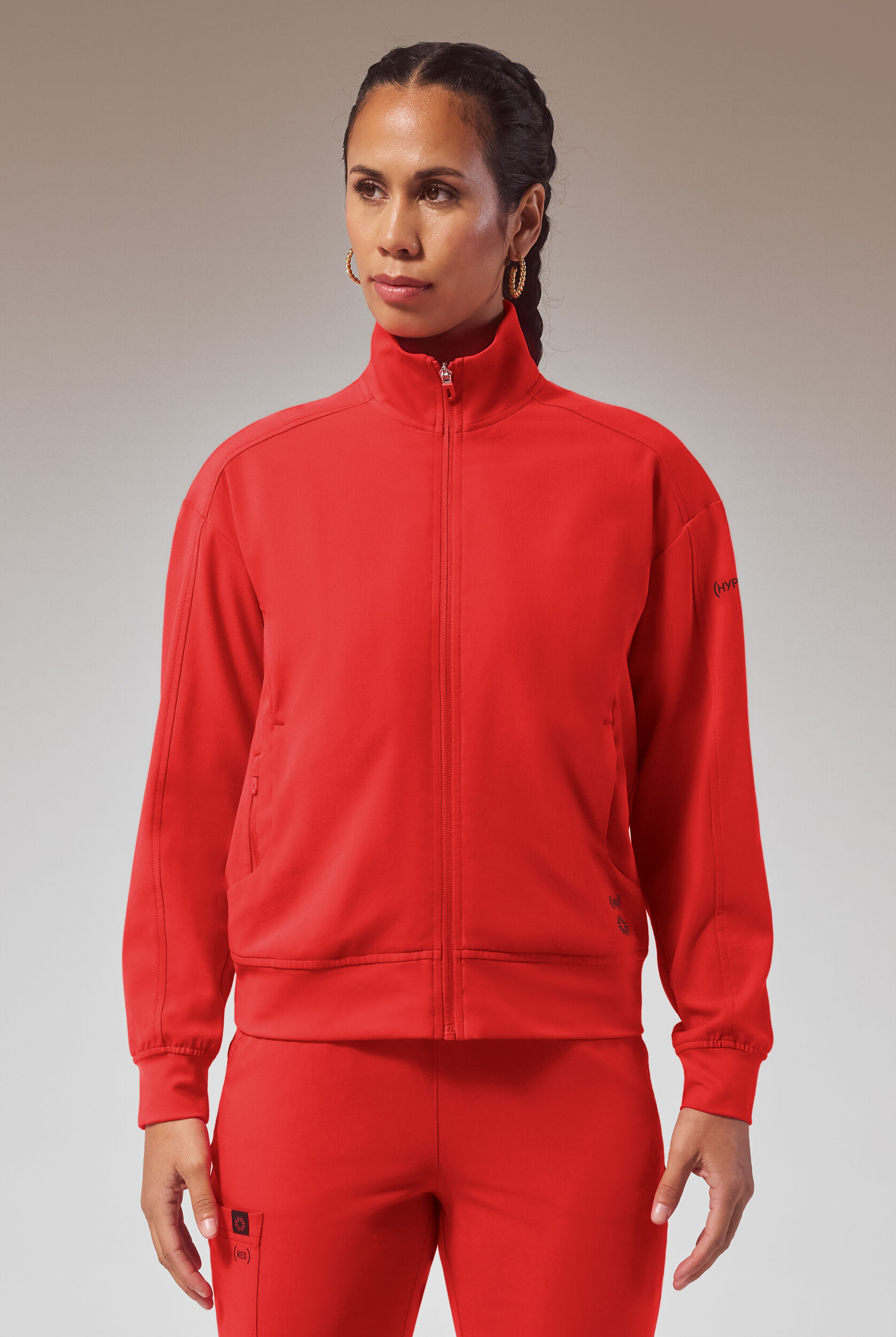 Hypothesis Women's 1-Pocket STRETCH Zip Front Scrub Jacket