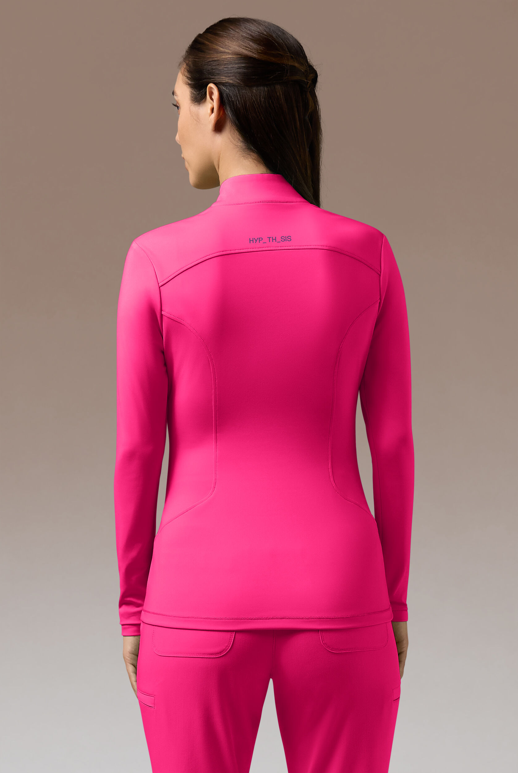 Hypothesis Omni Base K_Shirt Women's Zip Neck Long Sleeve Knit