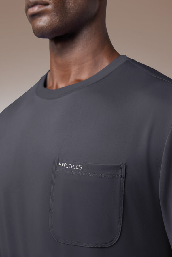 Hypothesis Omni Base Men's Knit Crew Neck Scrub Pullover - Pewter - 5