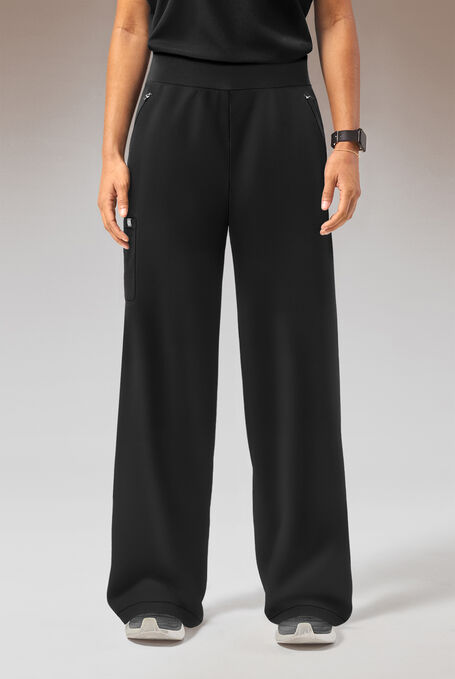 Y-Band Wide Leg Pant - Regular - Petite - Jet Black - 1