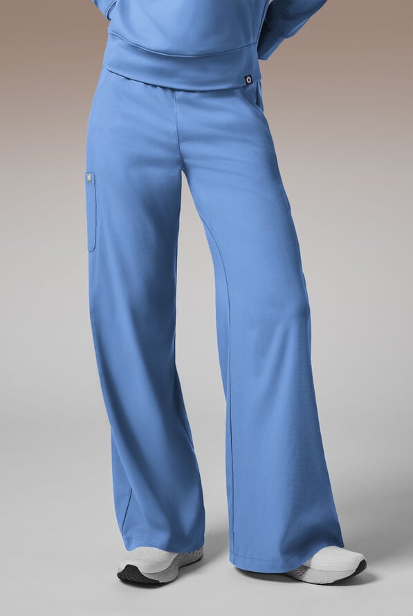 Y-Band Wide Leg Pant - Regular - Ceil Blue - 1