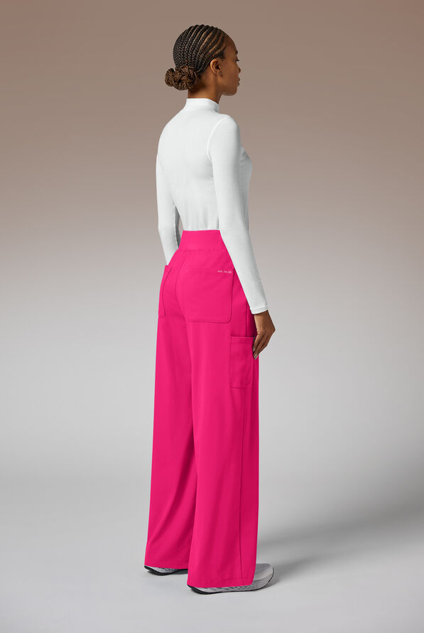 Y-Band Wide Leg Pant - Regular - Petite - Reactive Pink - 3