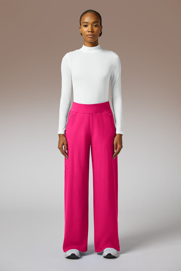 Y-Band Wide Leg Pant - Regular - Petite - Reactive Pink - 5