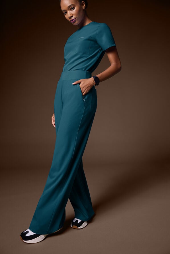 Y-Band Wide Leg Pant - Regular - Caribbean Blue - 7
