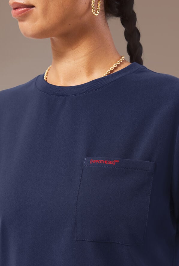HYPOTHESIS (RED) BASE CREW SHIRT - Navy - 2