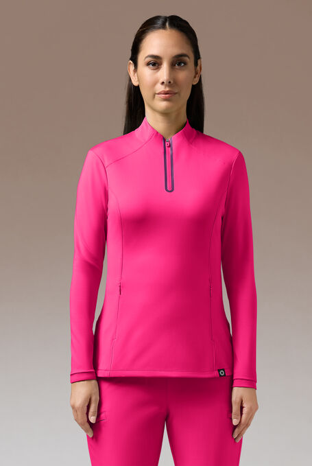 OMNI BASE K SHIRT - Reactive Pink/Eggplant - 1
